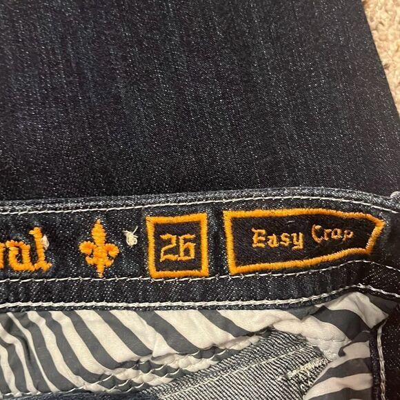 Rock Revival Nancy Dark Denim Easy Crop Size 26 - Picture 7 of 10